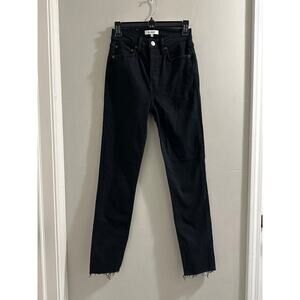 RE/DONE Black Button fly raw hem denim size‎ 25